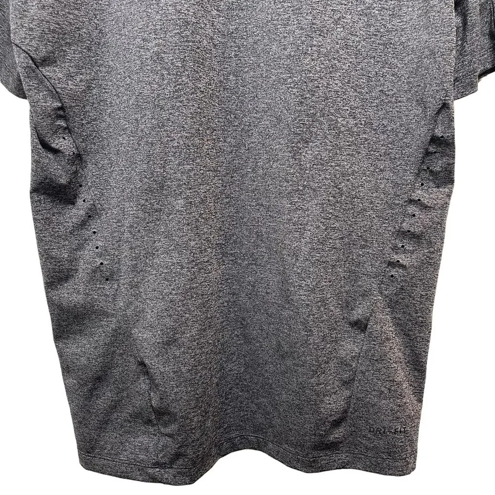 Nike Mens Dri-Fit Hypermax Short Sleeve Training T-Shirt - Heathered Black Large